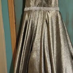 Silver Prom dress Size 6